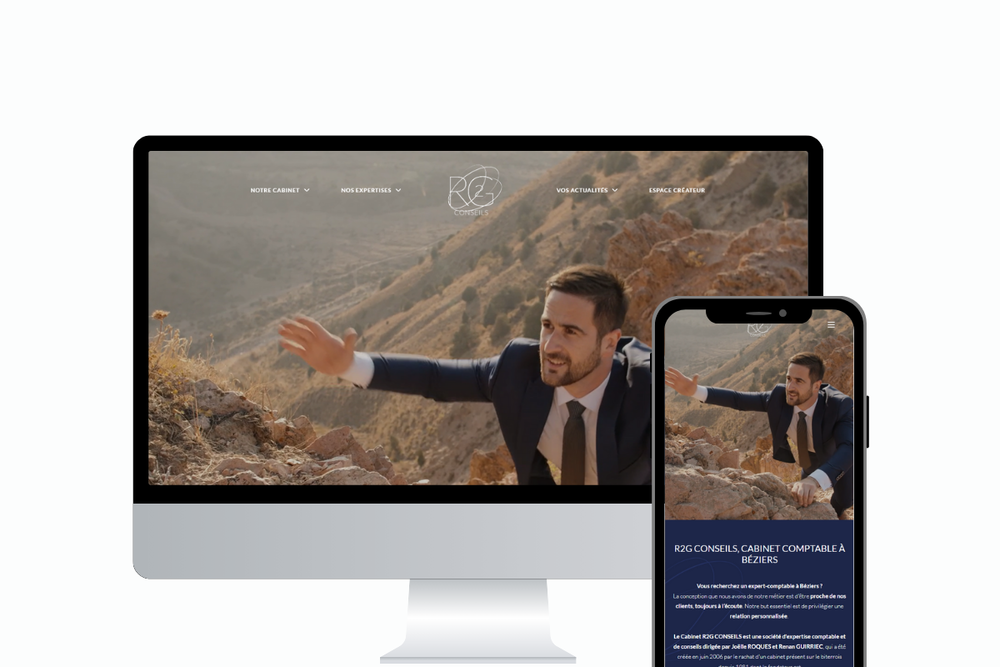 Visuel de la page d'accueil du site en format destock et mobile